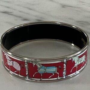 Hermes Enamel Bangle, size 65